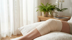 Knee replacement recovery at home with leg elevated NICE1